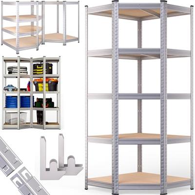 Hoek-Opbergrek metaal tot 875kg draagkracht-monteren zonder schroeven