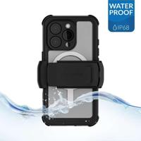 Ghostek Nautical Waterproof MagSafe Case + Belt Swivel Holster Apple iPhone 16 Pro Clear - thumbnail