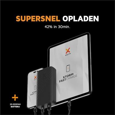 Xtorm Go2 Power Pack 20000 mAh Powerbank Zwart