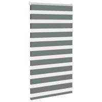 VidaXL Zebra rolgordijn 80x100 cm stofbreedte 75,9 cm donkergrijs - thumbnail