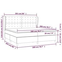 Boxspring met matras stof taupe 200x200 cm - thumbnail