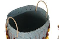 Basket spelset DKD Home Decor Multicolour Bamboe Franjes Boho 3 Onderdelen - thumbnail