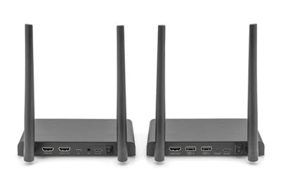 Digitus DS-55328 Draadloze HDMI-set 150 m 3840 x 2160 Pixel 4-voudige Multi Viewer, Digital Whiteboard-functie, Doorgeluste HDMI-uitgang, Met loop-functie,