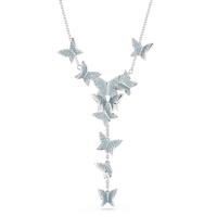 Swarovski 5662179 Ketting Lilia zilverkleurig-blauw 38-43 cm - thumbnail