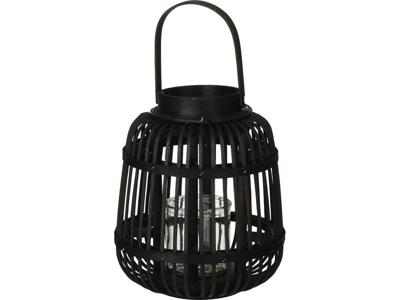 Lantaarn Bamboe 19X24Cm Zwart