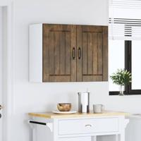 Keukenbovenkast Lucca bewerkt hout gerookt eikenkleurig - thumbnail