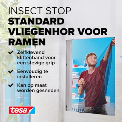 tesa STANDARD 55670-00020-03 Vliegenhor (b x h) 1000 mm x 1000 mm Wit 1 stuk(s)