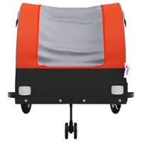 VidaXL Fietstrailer 45 kg ijzer zwart en oranje - thumbnail