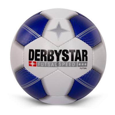 Derbystar Futsal Speed Zaalvoetbal Maat 4 Wit Blauw Zwart