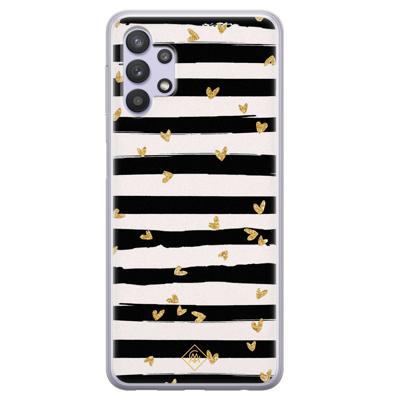 Samsung Galaxy A32 5G siliconen hoesje - Hart streepjes