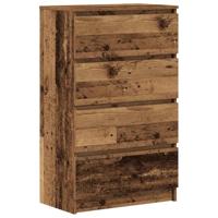 Dressoir 60x35x98,5 cm spaanplaat oud hout - thumbnail