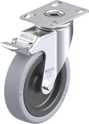 Blickle LKPA-VPA 126G-FI Zwenkwiel met rem Wieldiameter: 125 mm Draagvermogen (max.): 120 kg 1 stuk(s)