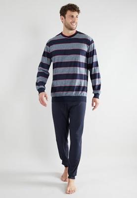Heren pyjama - 452061 - Streep - Nos - Katoenen mannen nachtkleding - tricot
