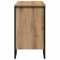 Badkamer Wasbak Kast Ambachtelijk Eiken 91x35x60 cm Gefabriceerd Hout - thumbnail
