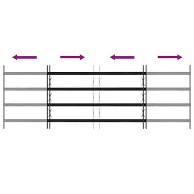 Raam Rooster Zwart 175 x 60 cm Gepoedercoat staal