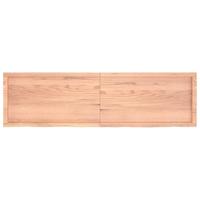 Wandschap 180x50x(2-6)cm behandeld massief eikenhout lichtbruin - thumbnail