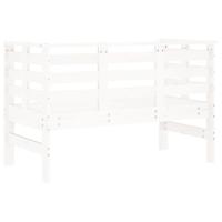 Tuinbankje 111,5x53x71 cm massief grenenhout wit - thumbnail