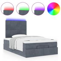 Ottoman bed met matrassen en LED's 120x190cm fluweel - thumbnail