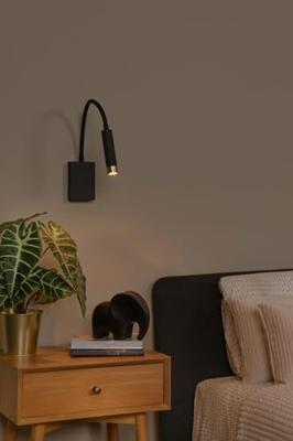Lucide ALEC - Wandspot / Wandlamp - LED 3 StepDim - G9 - 1x3W 2700K - Inclusief omwisselbare ringen - Zwart