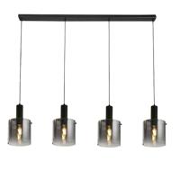 Searchlight Zwarte hanglampSweden 4-lichts - 88910-4BK - thumbnail