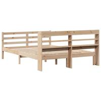 Bedframe met hoofdbord massief grenenhout 160x200 cm - thumbnail