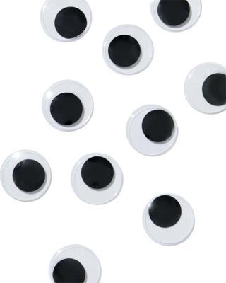 HEMA Stickers wiebeloogjes - 10 stuks (wit/zwart)