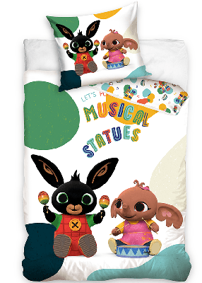 Bing peuterdekbedovertrek wit 100 X 135 Cm