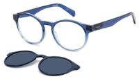 Leesbril Polaroid PLD0031 Met Zonneclip-Blauw Grijs-+1.00 - thumbnail
