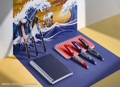 One Piece 6-pack Rollerball pen FriXion Ball & Ball+ Limited Sticker Edition LE 0.7