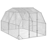 Kippenren 2,5x4x2,25 m gegalvaniseerd staal - thumbnail