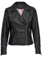 Only 15153079 Onlgemma Faux Leather Biker Leer En Leatherlook Black 15153079 - thumbnail