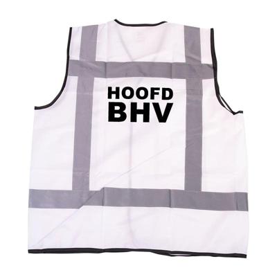 RWS veiligheidsvest hoofd BHV wit - RWS veiligheidsvest hoofd BHV wit