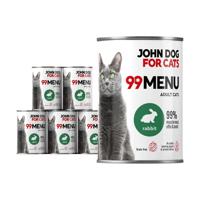 JOHN DOG 99 Menu Rabbit - nat kattenvoer - 6 x 400g - thumbnail