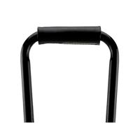 Simson rugleuning smal zwart met vinyl rugkussen - thumbnail