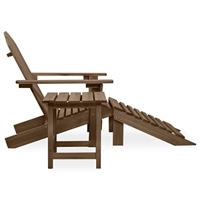 VidaXL Tuinstoel adirondack voetenbank tafel massief vurenhout bruin - thumbnail
