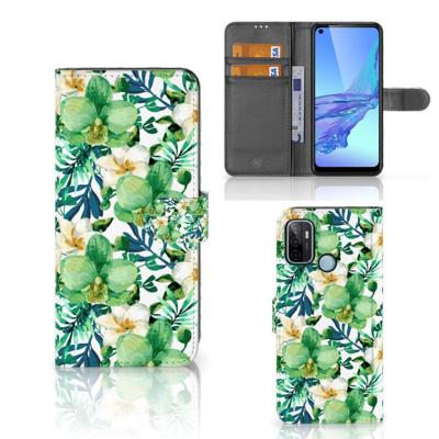 OPPO A53 | OPPO A53s Hoesje Orchidee Groen