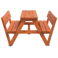 Picknicktafel voor 4 kinderen met parasolgat massief vurenhout - thumbnail