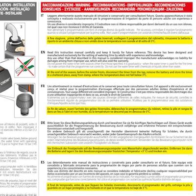 Irrigatieprogrammeur Claber Aquauno Logica Analoog