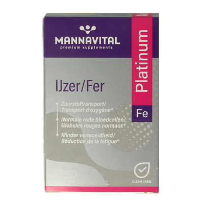 IJzer platinum 60 Vegetarische capsules IJzer platinum 60 Vegetarische capsules