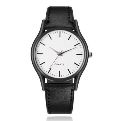 LGT Minimalistisch herenhorloge met zwarte leren band