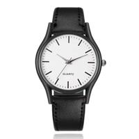 LGT Minimalistisch herenhorloge met zwarte leren band - thumbnail