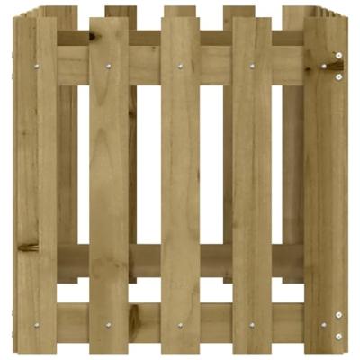 VidaXL Plantenbak met hekontwerp 50x50x50 cm geïmpregneerd grenenhout