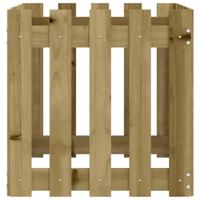 Plantenbak met hekontwerp 50x50x50 cm gempregneerd grenenhout - thumbnail