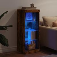 Dressoir met LED-verlichting 41x37x100 cm gerookt eikenkleurig - thumbnail