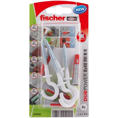 Fischer 535482 DuoPower 8 x 40 RH N K NV Deuvelset 40 mm 8 mm 1 set(s)