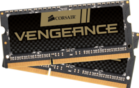 Corsair Laptop-werkgeheugen kit Vengeance CMSX16GX3M2A1600C10 16 GB 2 x 8 GB DDR3-RAM 1600 MHz CL10 10-10-27 - thumbnail