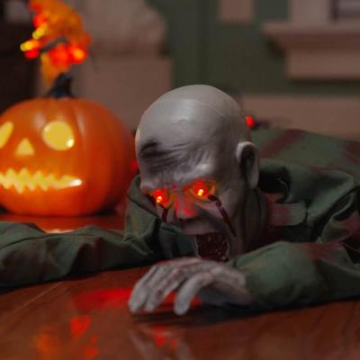 VidaXL Halloween kruipende zombie groen 112 x 25.5 x 21.5 cm polyester