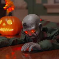VidaXL Halloween kruipende zombie groen 112 x 25.5 x 21.5 cm polyester - thumbnail