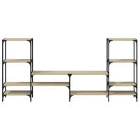 Tv-meubel 206,5x28,5x95 cm bewerkt hout sonoma eikenkleurig - thumbnail