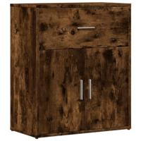 Dressoir 60x31x70 cm bewerkt hout gerookt eikenkleurig - thumbnail